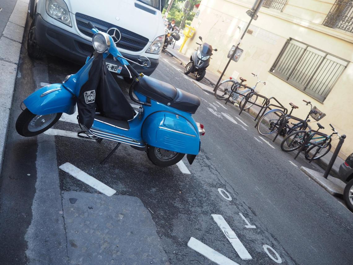 Blue vespa